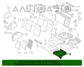 Capacul scaunului din spate stânga bej BMW 335i e92 07-13