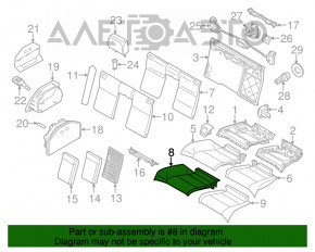 Capacul scaunului din spate dreapta bej BMW 335i e92 07-13