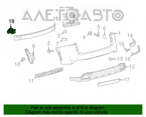 Colțul amplificatorului de bara spate stânga pentru Lexus NX200t NX300 NX300h 15-21