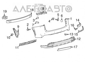 Amplificator bara spate colt stanga Lexus NX200t NX300 NX300h 15-21 nou original