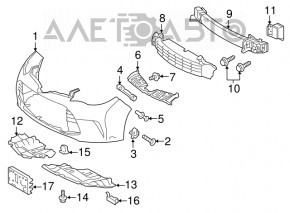 Amplificatorul de bara fata pentru Toyota Avalon 16-18, nou, aftermarket.