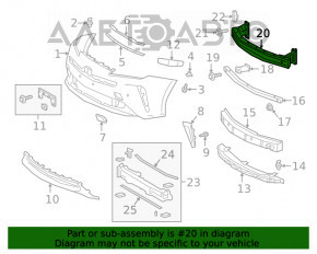 Amplificatorul de bara fata Toyota Prius 50 16-