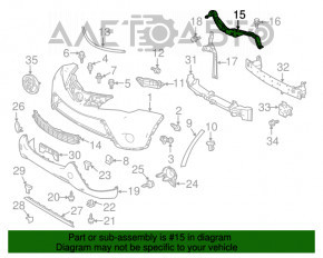 Suport bara fata centrala Toyota Rav4 13-15 pre-restilizare, orizontal.