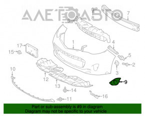 Inserție bara de protecție dreapta Toyota Avalon 13-15