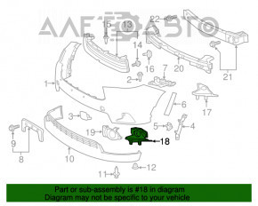 Cadru dreapta pentru Toyota Highlander 14-16 fără suport