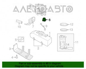 Capacul gurii de umplere a rezervorului de combustibil pentru Dodge Journey 11 - negru.