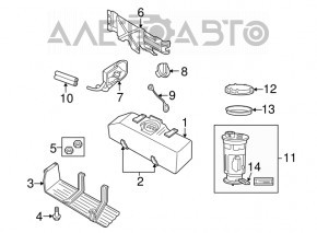 Capacul gurii de umplere a rezervorului de combustibil pentru Jeep Grand Cherokee WK2 11-21