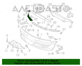 Кронштейн переднего бампера правый Lexus GX470 03-09