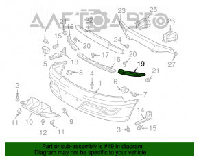 Кронштейн переднего бампера левый Lexus GX470 03-09