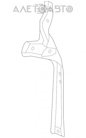 Suportul de bara fata centrala pentru Toyota Rav4 13-15, pre-restilizare, vertical.