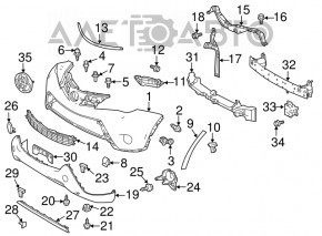 Suport bara fata centrala Toyota Rav4 13-15 pre-restilizare vertical nou OEM original.