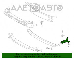 Bara de protecție față dreapta a amplificatorului de jos Toyota Highlander 20- original OEM nou.