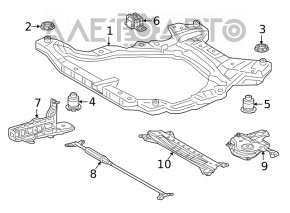 Prolungatorul de bara fata stanga Toyota Camry v70 18- nou OEM original