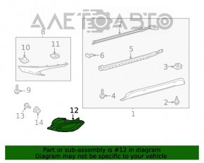 Capacul de evacuare dreapta Lexus RX350 20-