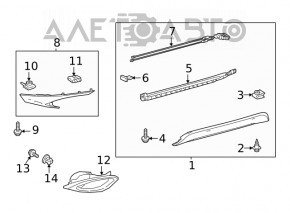 Capacul de evacuare dreapta Lexus RX350 20-