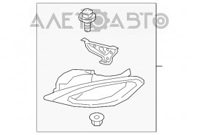 Capacul de evacuare dreapta Lexus RX350 16-19 zgârieturile