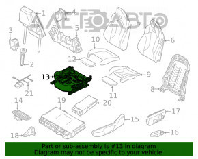 Пассажирское сидение BMW X1 F48 16-19 с airbag, электро, подогрев, кожа беж Oyster