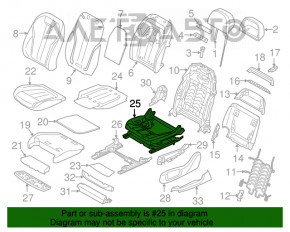 Scaunul șoferului BMW 7 G11 G12 16-22 cu airbag, electric, cu memorie