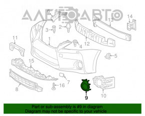 Cadru dreapta pentru farul de ceață Lexus CT200h 11-13, nou, aftermarket, TW