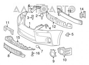 Cadru dreapta pentru farul de ceață Lexus CT200h 11-13, nou, aftermarket, TW