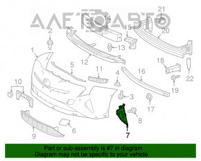 Capacul de protecție pentru farul stâng Toyota Prius 50 16- deteriorat, ușor șters