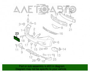 Площадка номерного знака передняя Lexus RX350 RX450h 10-12