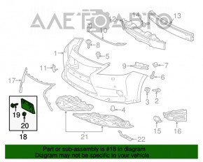 Планка номерного знака Lexus ES300h ES350 13-15