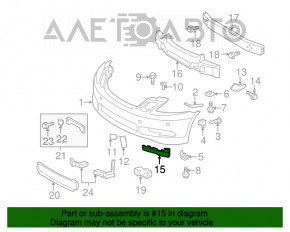 Suportul de montare a bara fata dreapta sub farul Lexus GS300 GS350 GS430 GS450h 06-07