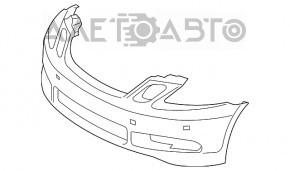 Bara fata goala Lexus GS300 GS350 GS430 GS450h 06-07 fara senzori de parcare si faruri spalate, cu zgarieturi