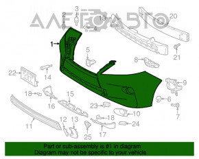 Bara fata goala Lexus RX350 RX450h 13-15 restilizata cu suport pentru spalarea farurilor.