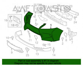 Bara față goală Lexus RX350 RX450h 13-15 restilizată F-sport