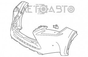 Bara fata goala Lexus NX200t 15-17 F-sport cu senzori de parcare, cu spalatoare de faruri noua OEM originala