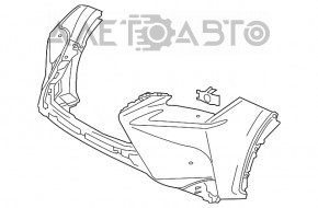 Bara fata goala Lexus NX200t NX300h 15-17 de baza fara senzori de parcare, cu spalator de faruri