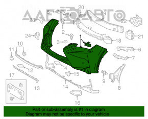 Bara fata goala Lexus NX200t NX300h 15-17 de baza fara senzori de parcare, cu spalator de faruri