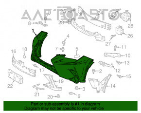 Bara față goală Lexus NX300 NX300h 18-19 base fără senzori de parcare