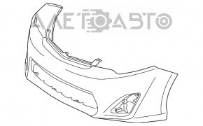 Бампер передний голый Toyota Camry v50 12-14 usa LE XLE новый OEM оригинал, вмятины