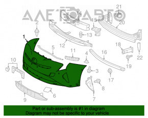 Бампер передний голый Toyota Prius 50 16-