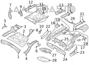 Корыто багажника Subaru Outback 20- примято