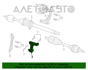 Suport de fixare a semiaxului pentru Jeep Cherokee KL 14- 2.4 FWD