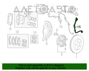 Furtun frână față dreapta Dodge Durango 11-