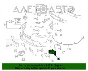 Suport far dreapta pentru farurile de ceață Lexus IS 14-16 F-Sport