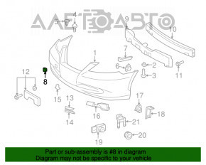 Capacul carligului de tractare din bara fata dreapta pentru Lexus ES350 07-09