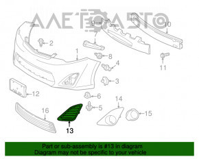 Заглушка птф левая Toyota Camry v50 12-14 usa LE, слом креп