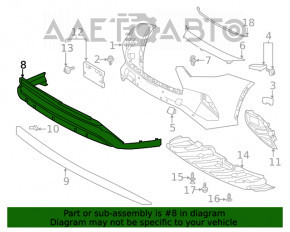 Buza bara de protecție față Toyota Highlander 20- structura nouă OEM originală