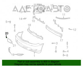 Заглушка передняя под крюк Toyota Camry v40 07-09