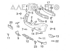 Amplificatorul de bara fata pentru Lexus RX350 RX450h 10-15 nou TW aftermarket.