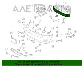 Amplificatorul de bara fata pentru Lexus RX300 RX330 RX350 RX400h 04-09