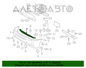 Усилитель переднего бампера верх Lexus RX300 RX330 RX350 RX400h 04-08