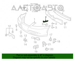 Suportul pentru bara de protecție față, dreapta, lungă, pentru Lexus ES350 07-12, nou, original OEM.