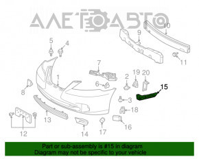 Крепление переднего бампера длинное левое Lexus ES350 07-12 OEM